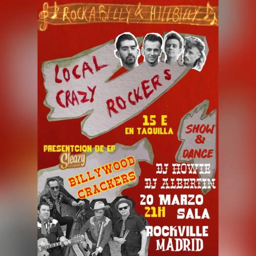 Local Crazy Rockers + Billywood Crackers at Sala Rockville