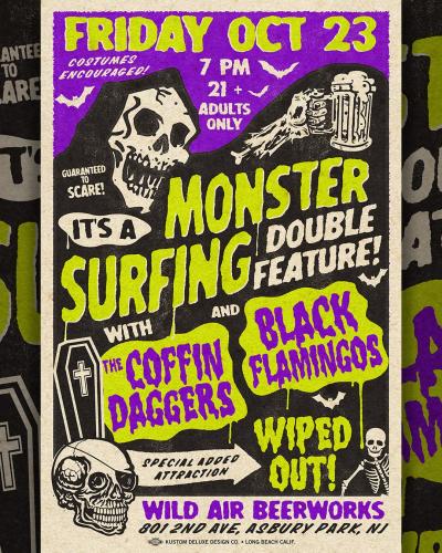 Monster Surfing Double Feature: The Coffin Daggers + Black Flamingos