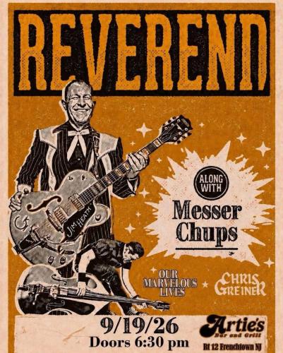 Reverend Horton Heat + Messer Chups at Arties, Frenchtown