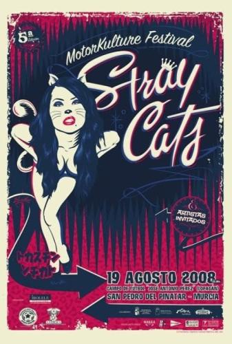 Stray Cats at MotorKulture Festival 2008, San Pedro del Pinatar