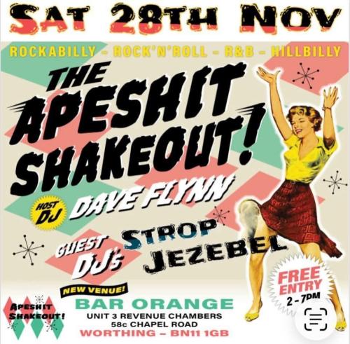 The Apeshit Shakeout! at Bar Orange, Worthing
