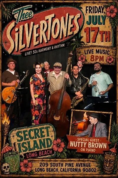The Silvertones + Nutty Brown at Secret Island Tiki